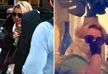 Britney Spears Covers Face With Scarf During NYC Lunch Outing